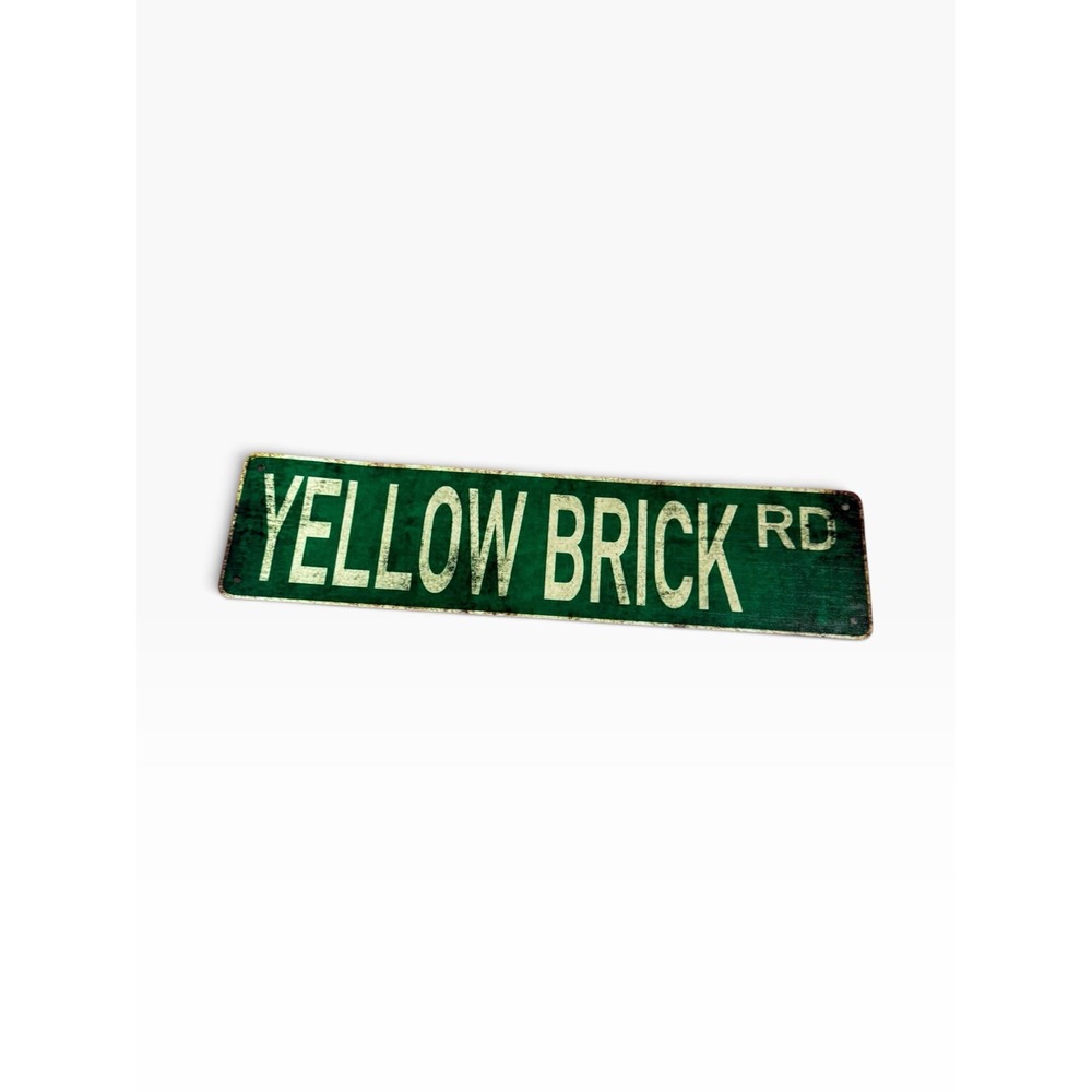 New Novelty Collectible Metal Sign YELLOW BRICK RD  street sign green